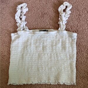 Forever 21 Cream Ruched Camisole